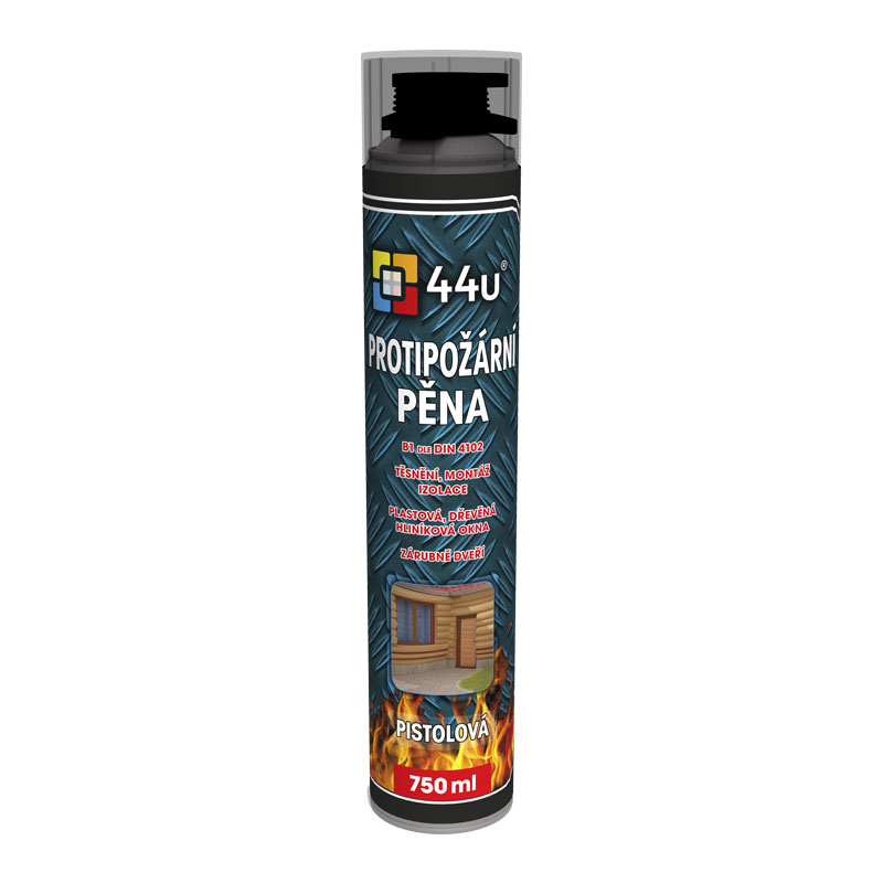 44u Protipožární pěna 750ml pistolová se sníženou reakcí na oheň – označení B1 podle DIN 4102